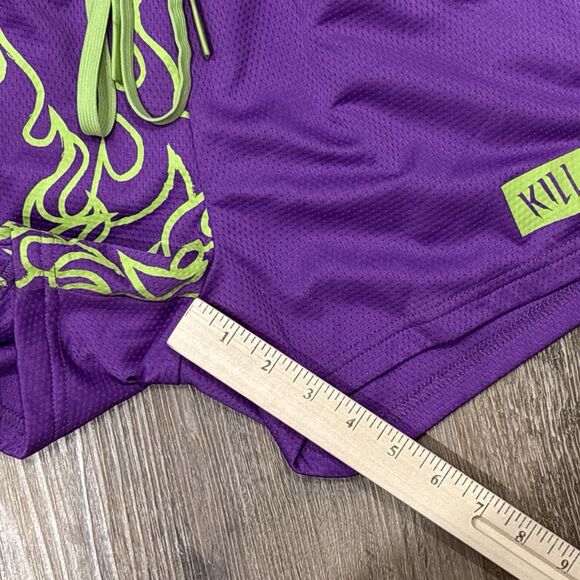 Kill Crew Shorts Mens Medium Purple Flame MMA Muay Thai Gym Training - Picture 4 of 8